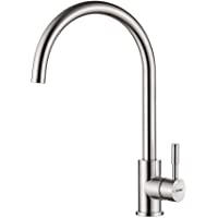 GRIFEMA Irismart - Grifo de cocina con caño orientable 360 °- mezclador de fregadero Alto- Acero